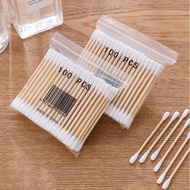 100 Pc-wood Cotton Swab Bags Cotton Swab Double Head Wood Cotton Swab