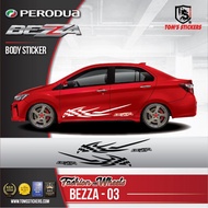 Perodua Bezza Car Body Stickers Set BEZZA - 03