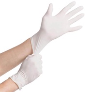 ถุงมือยาง ยี่ห้อ I AM GLOVE ผลิตโดยศรีตรัง สีขาว ทัชสกรีนได้ ถุงมือยางอเนกประสงค์ มีแป้ง 100 ชิ้น/กล่อง