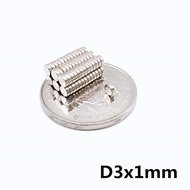 100 Pieces Magnet 3mm x 1mm High Power 3x1mm Attraction 3x1mm Round Flat 3*1mm Magnetic Suction Iron