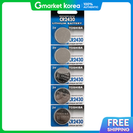 Toshiba | Toshiba Lithium Cr2430 Battery 1 Set (5-Pack) Car Key Battery