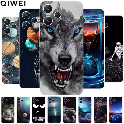 For Xiaomi Redmi 12 5G Case Redmi12 Animal Tiger TPU Soft Silicone Funda Coque for Redmi 12 4G 5G Ph