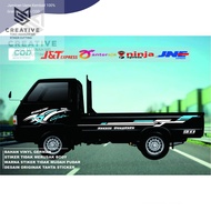 Stiker cutting stiker mobil [PROMO] Stiker Mobil Pick Up mitsubishi l300 Stikerbodi samping tribal P