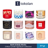 LILIN BATH & BODY WORKS 3 Wick Candle 411 gr Signature Collection (3 Wick Candle)