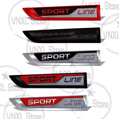 Car-Styling Metal Sport Line Emblem Car Side Body Stickers For Skoda Kamiq Enyaq Combi Octavia Super