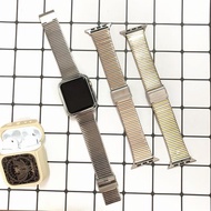 適用蘋果手表apple watch5表帶鋼帶iwatch6/SE/5/4/3代44mm42/40/38女創意鏈式一株不銹鋼金屬鋼帶運動男潮牌