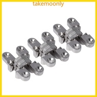 TAK 3Pcs Concealed Barrels Crosses Door Hinge Hardware For  Door And Cabinets