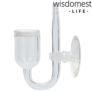 WISDOMEST Glass Aquarium CO2 Refiner, Diffuser Glass CO2 Dissolver Diffuser, Durable High Transparen