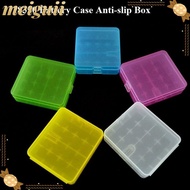 MEIGUII Battery , 4 AA AA Coloful 18650 Battery Box, Plastic Anti-slip Rechargeable Battery Containe