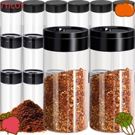 7TILOYSHOP Plastic Spice Jar, Rotateable Lid Adjustable Hole Size Salt Pepper Seasoning Bottle, Kitc