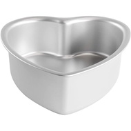 Loyang Kek Berbentuk Hati 8 x 3 Inci, Loyang Kek Berbentuk Hati Aluminium 8 Inci untuk Hari Lahir, H