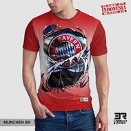 Bayern MUNCHEN BR FOOTBALL TEAM IMAGE PRINTING T-SHIRT - ORIGINAL DISTRO FOOTBALL CLOTHES UNIQUE MOT