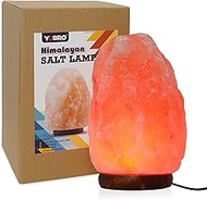 YOBRO Himalayan Dimmable Salt Rock Lamp, USB Salt Night Lamps with Remote Control,Wooden Base, 16 Colors Night Light &amp; 4 Lighting Modes, Pink Crystal Lamp for Home Decor