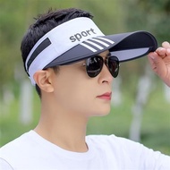 A ai1 Sun Hat Men Summer Baseball Cap Outdoor Sports Hollow Top Hat Men's Big Brim Anti-Ultraviolet 