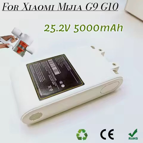 for Xiaomi Mijia Dreame G9 G10 T10 R10 Vacuum Cleaner Accessories 25.2V 5000mAh Rechargeable Li-Ion 