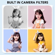 Sprcsg Kids Camera 48MP HD 1080P 2.4inch IPS Screen 16:9 4X Zoom Self Focus Selfie Digital Video wit