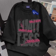 Unisex Men's Oversize T-Shirt LIMIT LESS Urban Style Bigsize XL 2XL 3XL 4XL 5XL Harajuku Korean Over