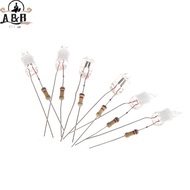 [A&B] 10Pcs Neon Indicator Light Green Red Blue Signs 6mm Neon Lamp Glow 2 Copper Wire 6X13mm Neon I