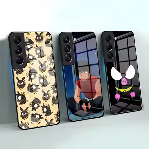 Cartoon R-Ranma 1 2 Phone Case For Samsung S26 S25 S24 FE S23 S22 S21 Plus S20 Ultra Note20Ultra Bla