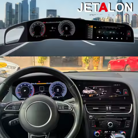 12.3+10.25" Android Auto Dual Screen For Audi A4 A5 A4L S5 B9 RS4 RS5 Q5 2009-2016 Car Multimedia Bl
