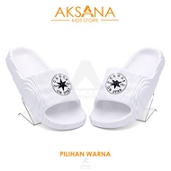 Aksana Kids Store - Children's Slop Sandals Size 30 - 35 / Latest Casual Sandals Slip On Model / Whi