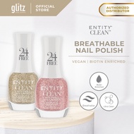 ENTITY CLEAN Breathable Nail Lacquer Polish Glitters & Shimmer Color Non Peelable (15ml)
