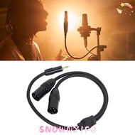 SNOWNY1FU Dual 3pin XLR Male to 1/8in TRS, 0.5m / 1.64ft Flexible Stereo Y Splitter Cable, Practical