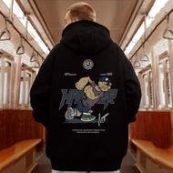 Oversize Hoodie Fat Loose Fleece Lining Thickening Extra Large Hooded Sweatshirt Men 20248XL1.9