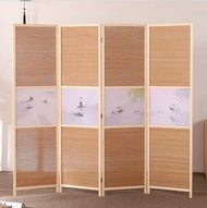 ONE - 折疊移動折屏玄關實木屏風【圖案八（現貨）】【高200x寬50cm（四片）】