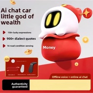 【100% Official Authentic】AI Caishen Smart Voice Car Robot Ornament | Electronic Pet with Big Model &