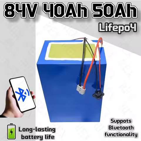 LiFePo4 27S 84V 24S 72V 40Ah 50Ah lithium battery with BMS for inverter two wheel small vehicle 3000