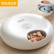 ROJECO 6 Meals Automatic Pet Feeder Smart Cat Food Dispenser For Wet & Dry Food Kibble Dispenser Acc