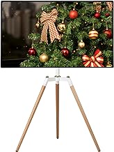 Fydeamer Universal Tripod Easel TV Stand for 32-65 inch LED LCD Screen Flat Curved Screen, Height Adjustable Studio TV Display Stand with 140° Swivel for Bedroom, Living Room, Corner TV Stand (White)