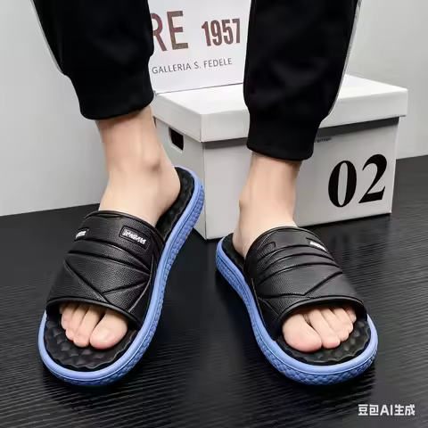 Summer Mens Acupressure Slippers Foot Massage Home Indoor Slides Sleepers Comfortable Men's Slide Sl