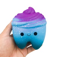 12.5CM Jumbo Starry sky Tooth Squeeze Toy Cute Squishy Simulation PU Slow Rising Squishy Fun Gags St