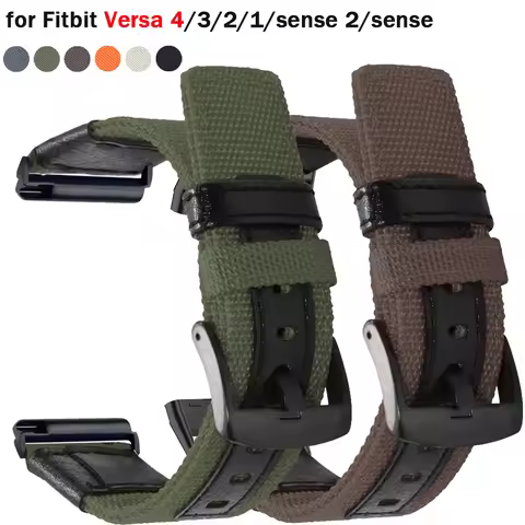 for Fitbit versa 4 3 Strap Nylon Watch band for versa2 lite for fitbit sense/sense 2 soprts Bracelet