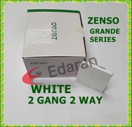 ZENSO G1022 GRANDE 16A 2 GANG 2 WAY SWITCH (WHITE)