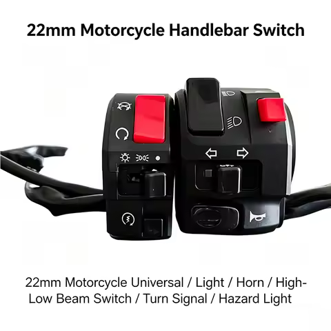 22mm Universal Motorcycle Switch Horn Turn Signal Fog Light Start Handlebar Controller