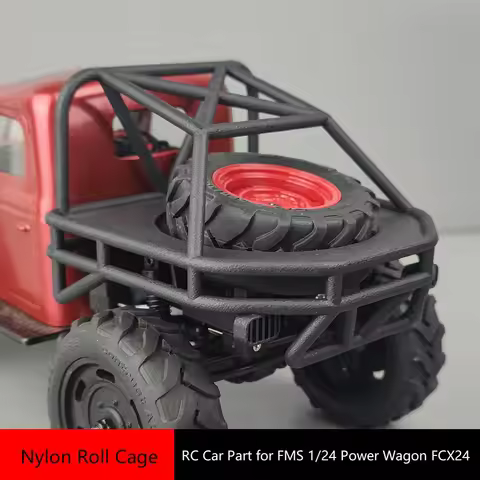 RC Car Roll Cage Model Part Hopper with Rear Bumper for FMS 1/24 Power Wagon FCX24 Buggy