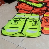 HIJAU STABILO Project vest with pockets mesh vest with pockets safety vest with 6 pockets - highligh