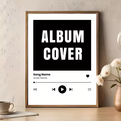 Custom Song Poster Music Wall Art Album Cover Print Music App Poster Choose Any Song Album Art Perso
