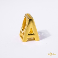 MASDORA 916 Gold Beads Bead Emas Alphabet 3D - Alphabet A (EMAS 916/22K)