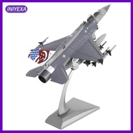 [Iniyexa] 1/72 Scale Diecast Fighter F16D Fighting Falcon Plane Toy with Metal Stand