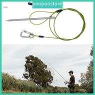 POOP Fish Stringer Stainless Cable Fishing Big Game Fish Needle Hook Stringer