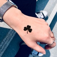 OhMyTat 三葉幸運草 Three Leaf Clover 刺青圖案紋身貼紙 (6 張)