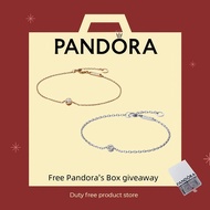 100% 925 Silver Jewelry Exquisite Gift Couple Gift Set Era Lab-Grown Diamond Bezel Chain Bracelet 55