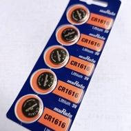 baterai MU-RTA CR 1616 3v harga perlembar isi 5 bijI  battery jam tangan
