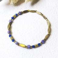 VIIART。正行-紫。舒俱徠青金石黃銅手環|基礎百搭款