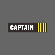 CAPTAIN Four Bars Airlines Company Waterproof 3M Sticker 120x30mm