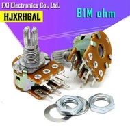 Ohm 5Pcs 1M Wh148 B1m 6Pin 1M Potentiometer 15Mm Shaft With Nuts And Washers Hot